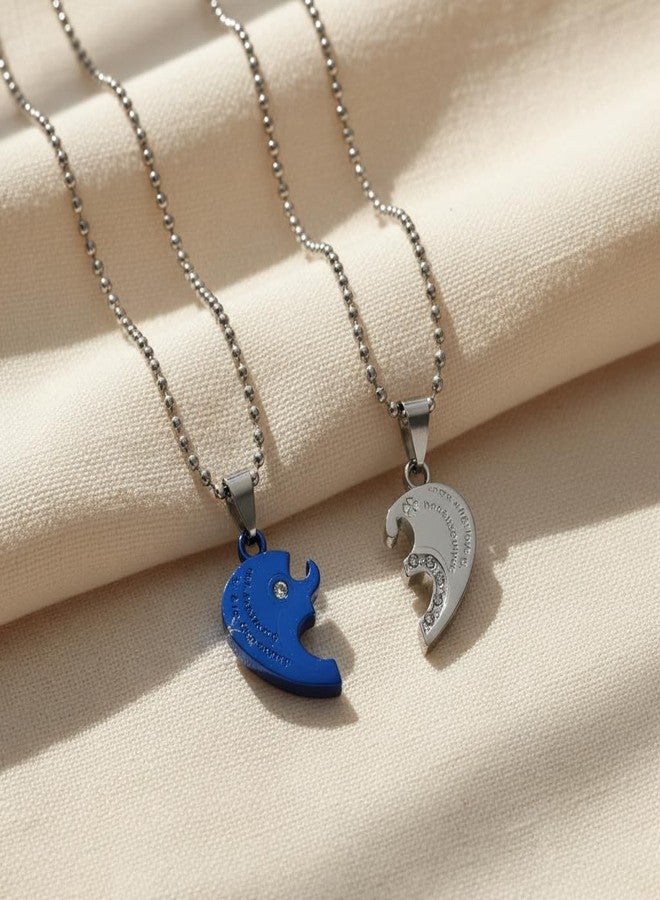 The Men Gift Couple Pendant Necklace Set – Matching Jewelry for Him and Her, Romantic Gift BLSCup202577 - Image 2