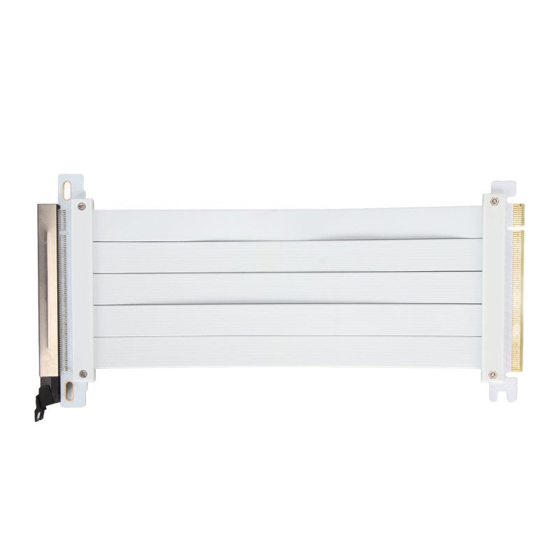 كابل تمديد رايزر PCIE 4.0 X16 بطول 50 سم أبيض - توافق واسع مع RTX 4090 4080 4070 - تصميم مسطح مرن قابل للطي لتسهيل إدارة الكابلات - كابل تمديد محمي ضد التداخل الكهرومغناطيسي (EMI) بزاوية 180 درجة يعمل فوراً عند التوصيل - Image 2