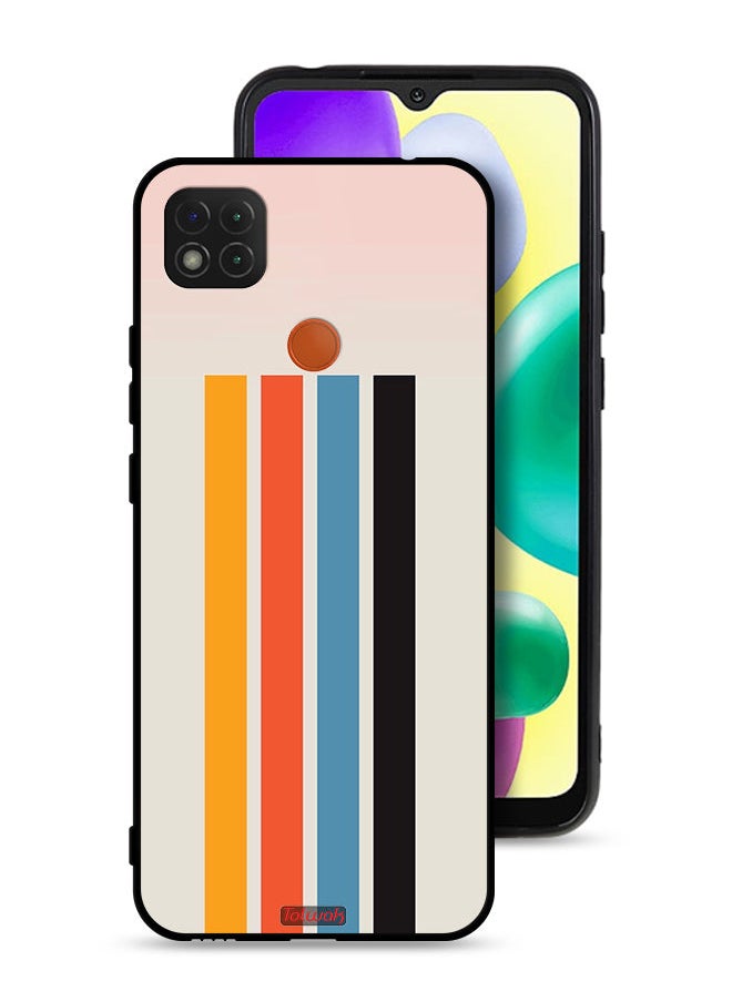Tolwak Xiaomi Redmi 9C Protective Case Cover Straight Lines Pattern  - Image 1