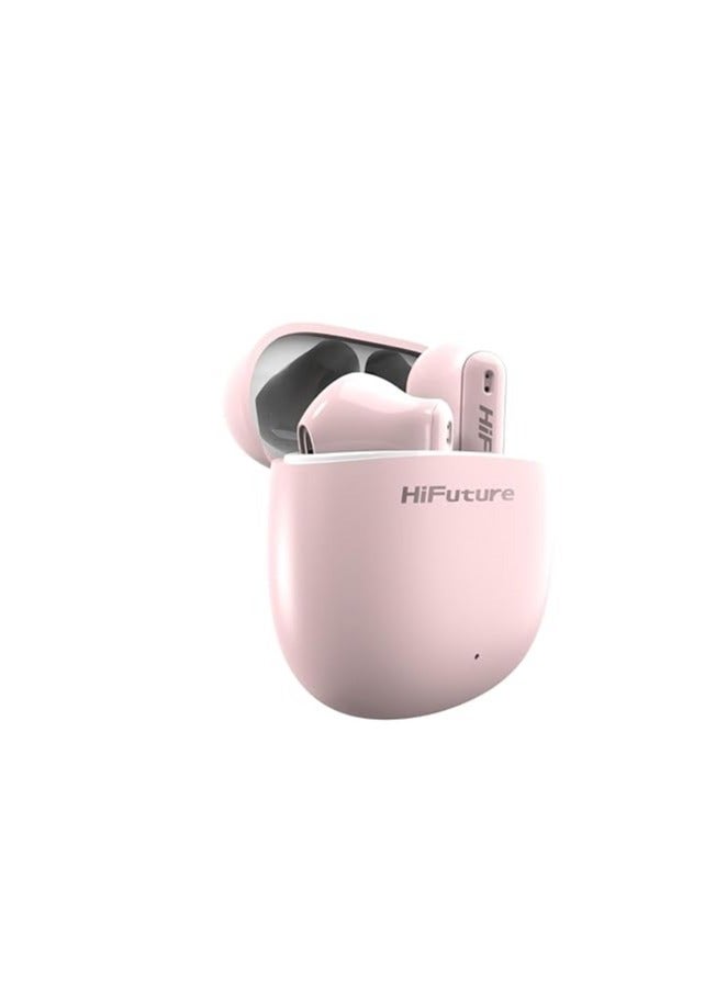HiFuture Hifuture Colorbuds 2 Wireless 5.3 Headphones, Sports Earbuds with 15 Hours of Playtime, IPX5 Waterproof, Smart Touch Gym Earphones for Jogging and Running, Compatible with Android and iOS (Pink)  - Image 1