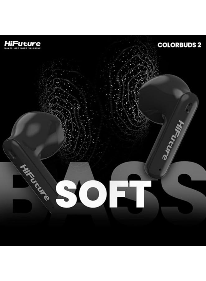 HiFuture Hifuture Colorbuds 2 Wireless 5.3 Headphones, Sports Earbuds with 15 Hours of Playtime, IPX5 Waterproof, Smart Touch Gym Earphones for Jogging and Running, Compatible with Android and iOS (Pink)  - Image 4