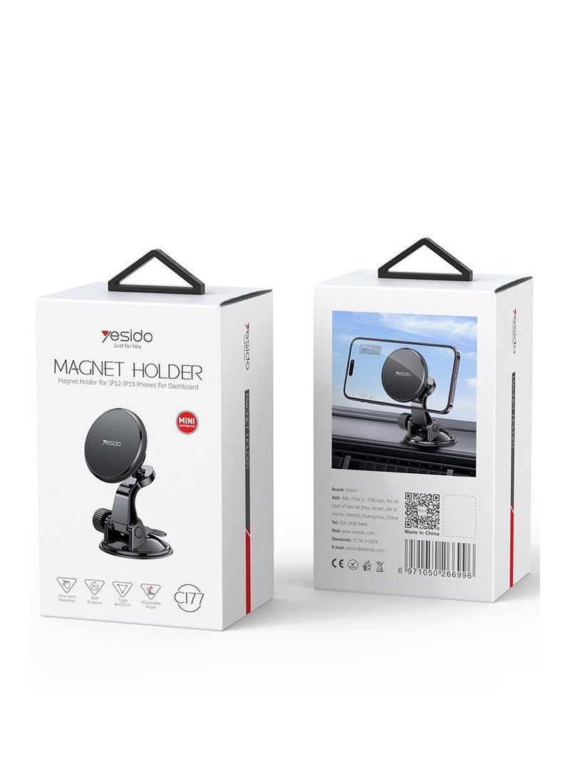 Yesido - Yesido C177 Mini Suction Cup Type Magsafe Magnetic Car Holder - Image 1