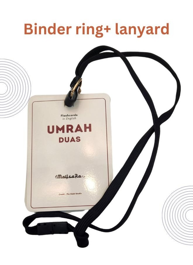 Umrah Dua Cards with Lanyard - Umrah Step by Step Guide