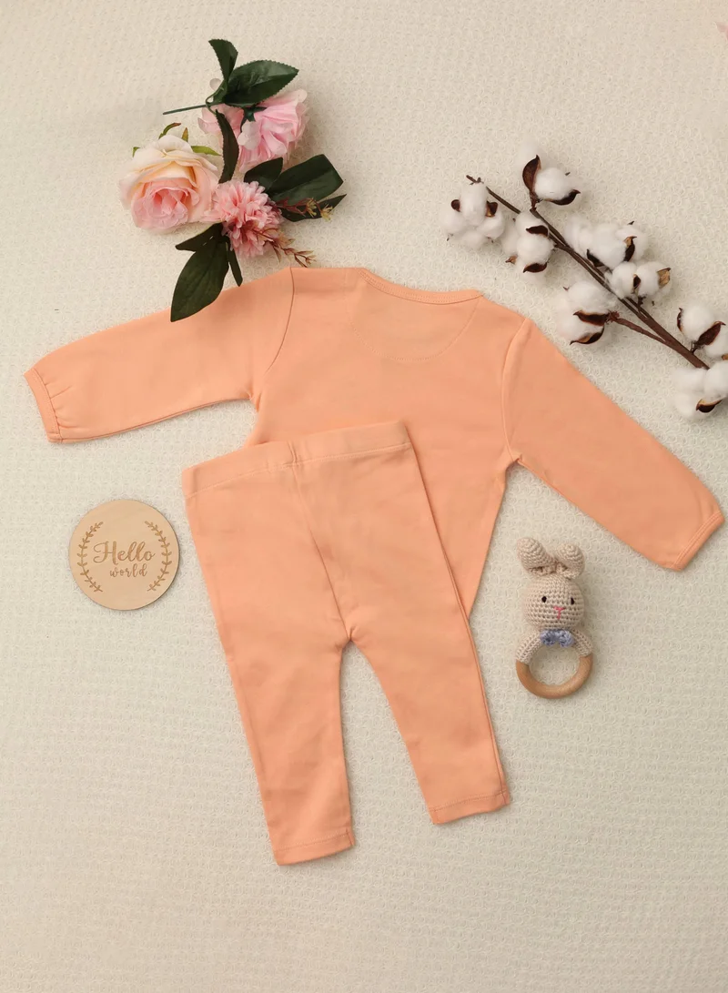Sheer Hugs Sheer Hugs Casual Full Length Leggings for Girls, Plain Orange