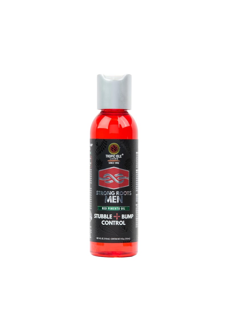 Tropic Isle Living - Strong Roots Men Stubble + Bump Control - Treat Razor Bumps, Stubble and Ingrown Hair, Aftershave Solution for Smoother Skin, Natural Jamaican Black Castor Oil Infused with Red Pimento Serum - Image 1