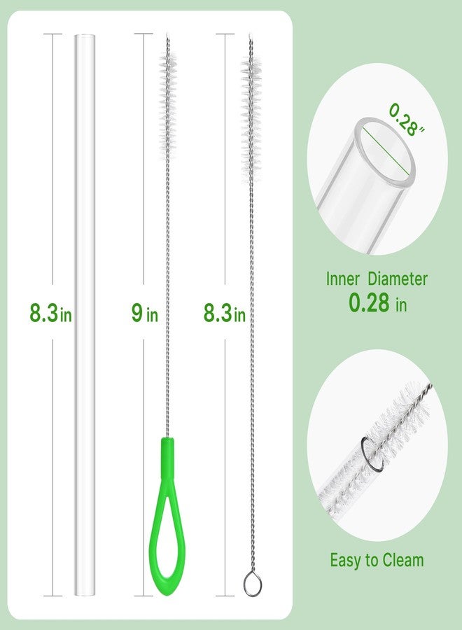 Diumepo Straws for Yeti Rambler Bottle, 5 Pcs Replacement Straws for YETI Rambler 12 oz, 18oz, 26oz, 36oz, 64 oz Insulated Bottle, Accessories for Yeti, Cleaning Brush, 8.38, Clear - Image 3