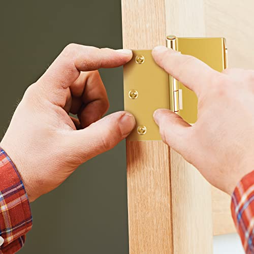 MARS WELLNESS Handicap Brass Expandable Door Hinges - Offset Hinges for Doors - 3 Pack - Image 3