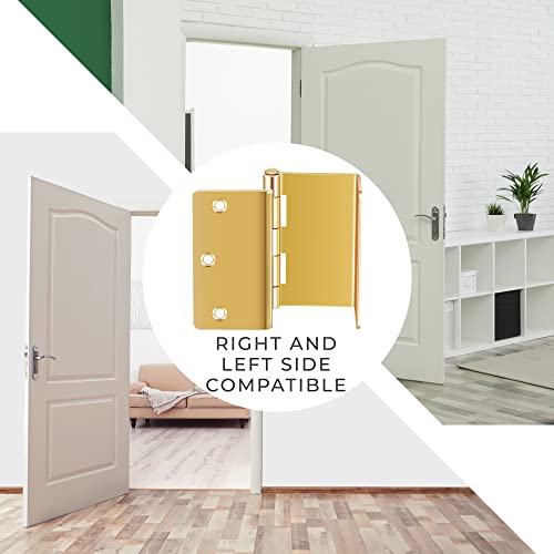 MARS WELLNESS Handicap Brass Expandable Door Hinges - Offset Hinges for Doors - 3 Pack - Image 5