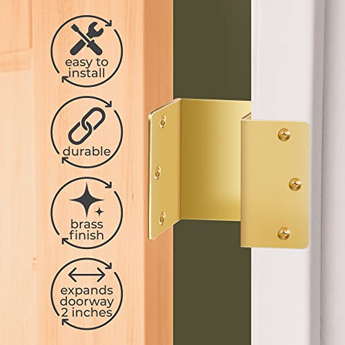 MARS WELLNESS Handicap Brass Expandable Door Hinges - Offset Hinges for Doors - 3 Pack - Image 4