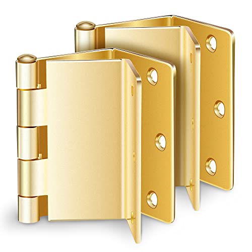 MARS WELLNESS Handicap Brass Expandable Door Hinges - Offset Hinges for Doors - 3 Pack - Image 1