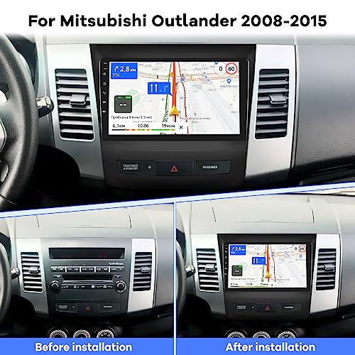 EKAT 2G64G Car Radio for Mitsubishi Outlander 20082015 9 inch Android Touch Screen Stereo CarplayAndroid AutoHiFi AudioWiFi1080PSWCBluetooth AHD Backup CameraMIC - Image 3