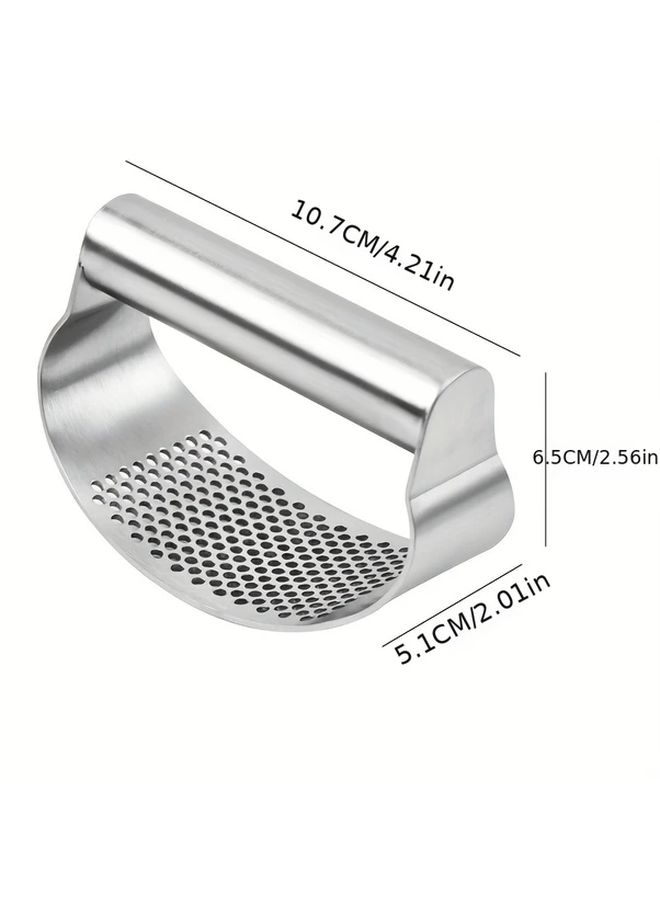 Stainless Steel Garlic Press Manual Crusher Ergonomic Handle Easy Clean Kitchen Tool - Image 3