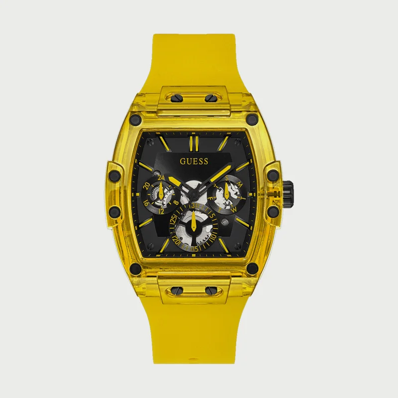 جس Yellow Chronograph Watch for Men