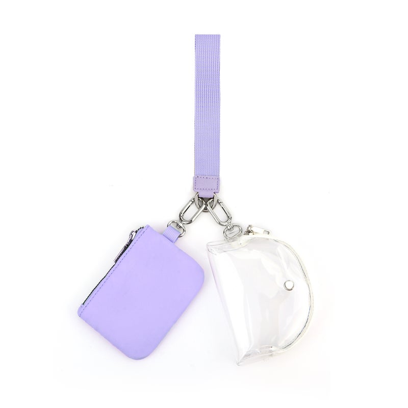 Transparent PVC Card Wallet with Wristlet - Image 1