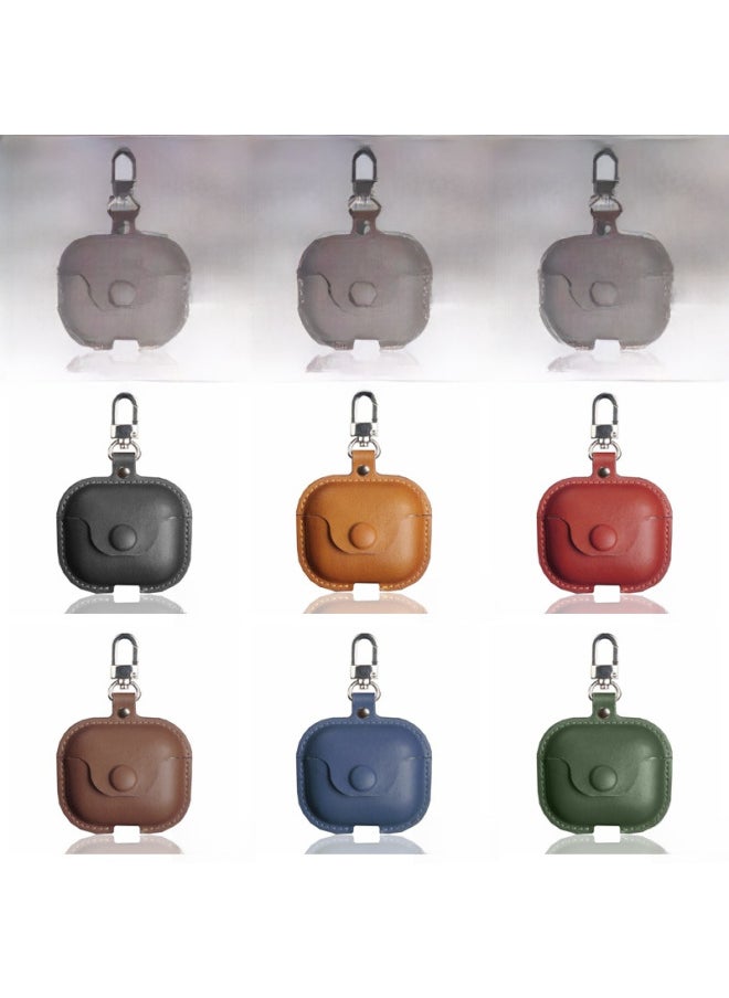 Generic - For Apple Headphone Case Airpods4 Pro23 Headphone Protection Leather Case Headphone Case With Hook Manufacturer-Color:Sheep Pattern Khaki-Applicable Model:Car Line Airpods 3 - Image 1