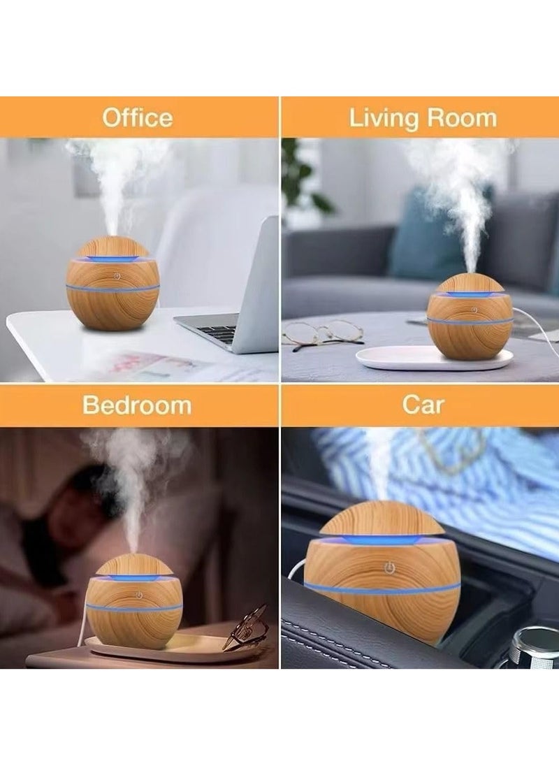 كيوشوب مرطب هواء صغير بمنفذ USB من كيوشوب®️، موزع روائح عطرية بالموجات فوق الصوتية، موزع زيوت عطرية محمول وأنيق للمنزل والمكتب،  الوان متنوعة  - Image 4