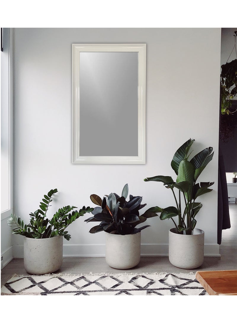 White Rectangular Wall Mirror – Medium Size | Water-Resistant PVC Frame for Bathroom & Bedroom - Image 5