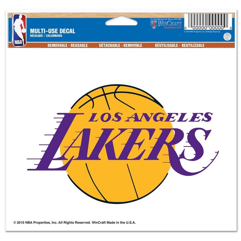 WinCraft NBA Los Angeles Lakers Multi-Use Colored Decal, 5" x 6"