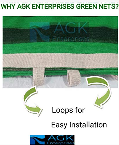 AGK Enterprises Green Shade Net for Garden/Balcony(10 X 8 FT. with Niwar 90-95% HIGH Density (10 X 8 FT., Green) - Image 3
