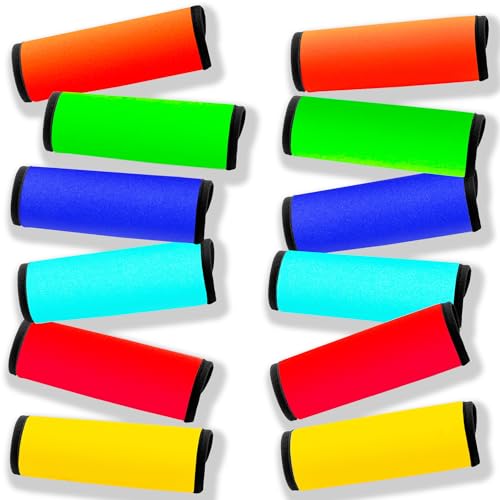 Gowraps Luggage Handle Wrap 12 Pack-Bulk Luggage Handle Wraps For Suitcases Neoprene Handle Wraps/Cover/Grips For Carry on/Bag/Car Travel Accessories For Luggage (Mixed 4.0) - Image 1