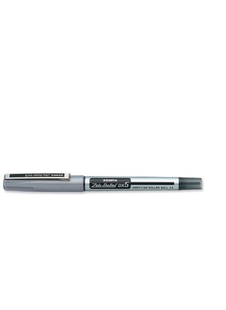 ZEBRA Zebra Dx5 Liquid Ink Rollerball Pen - Black - Pack of 10  - Image 2