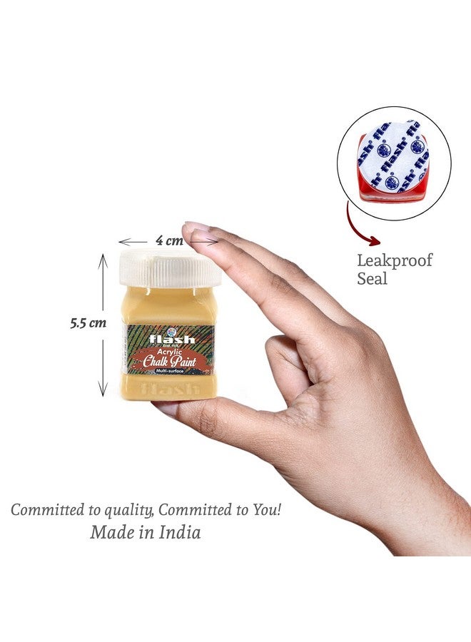 فلاش مجموعة طلاء الطباشير الأكريليكية فلاش | لمسة نهائية طباشيرية | 25 لونًا | 50 مل، 1.7 أونصة سائلة لكل لون | قوة صبغية عالية | لا يتلاشى | للاستخدام الداخلي/الخارجي | غير سام | طلاء متعدد الأسطح | فنان محترف، هواة - Image 2