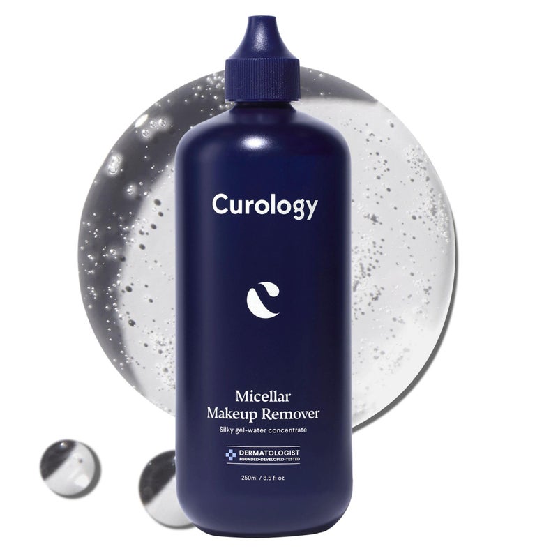 Curology Micellar Water Makeup Remover, Cleansing Gel Water Concentrate, Waterproof Eye and Face Make Up Removal, 8.5 fl oz - Image 1