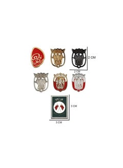 RYN Abu Dhabi 2D Sticker Badge UAE Abu Dhabi 7 Pcs Mix Logo Design Sticker Badge Metal 3cm  - Image 2