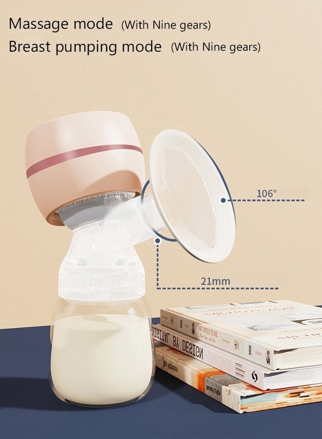 DUNISO Electric Breast Pump, Intelligent All-in-one Automatic Electric Breast Pump, Painless Breast Massager, Portable Mute Lactation Milk Feeding Collector, Rechargeable Milk Extractor for Home and Travel - Image 2