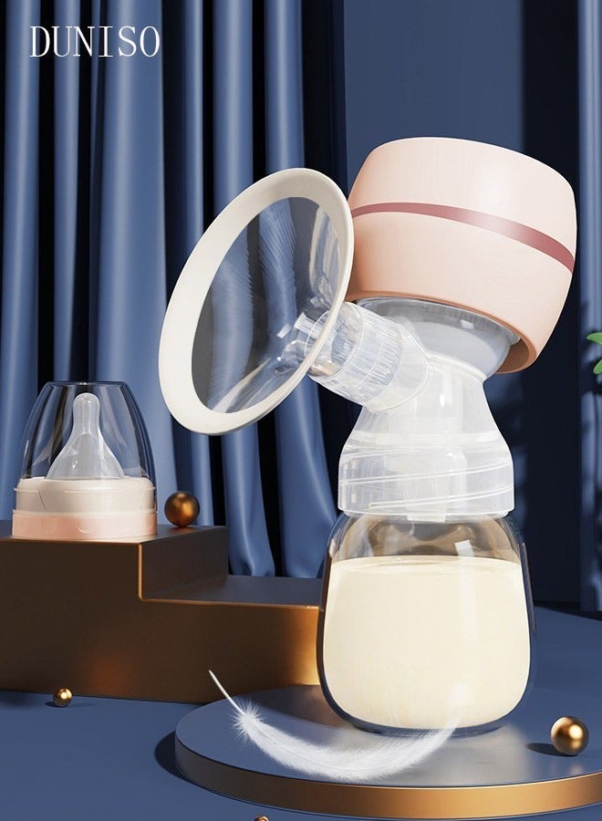 DUNISO Electric Breast Pump, Intelligent All-in-one Automatic Electric Breast Pump, Painless Breast Massager, Portable Mute Lactation Milk Feeding Collector, Rechargeable Milk Extractor for Home and Travel - Image 1