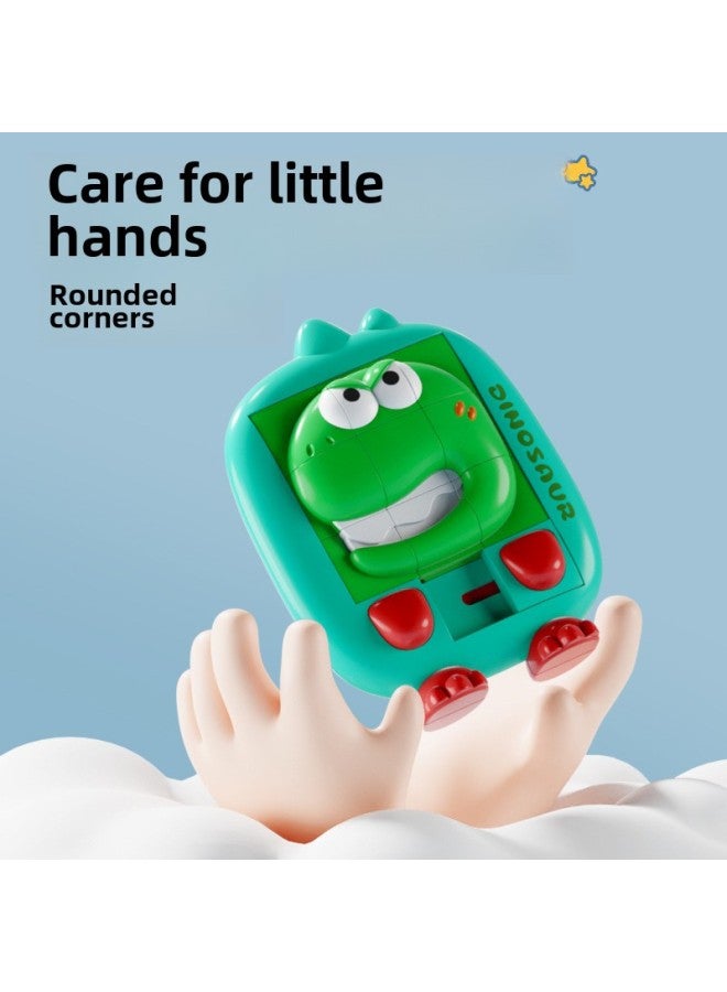 لعبة ألغاز الأطفال الجديدة على شكل حيوان كرتوني Huarong Road، ألغاز ستيريو منزلقة على شكل ديناصور وبطة، ألغاز تنوير - اللون: 【نموذج متقدم 4*4】 طريق Huarong المغناطيسي - Image 5