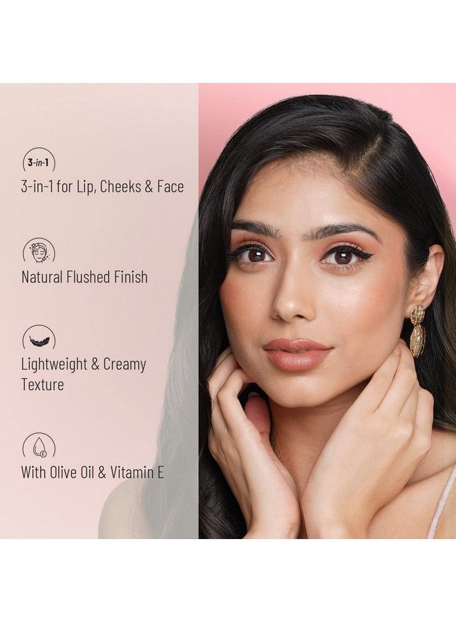 Lip Cheek And Eyeshadow Tint With Goodness Of Vitamin E And Olive Oil ; Natural Flushing Glow ; Long Lasting Nourishment ; Sls & Paraben Free ; Shade Fruity Fig 8Gm;