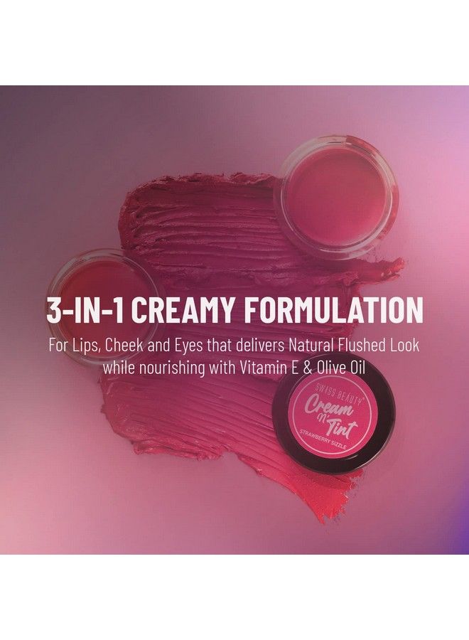 Lip Cheek And Eyeshadow Tint With Goodness Of Vitamin E And Olive Oil ; Natural Flushing Glow ; Long Lasting Nourishment ; Sls & Paraben Free ; Shade Fruity Fig 8Gm;