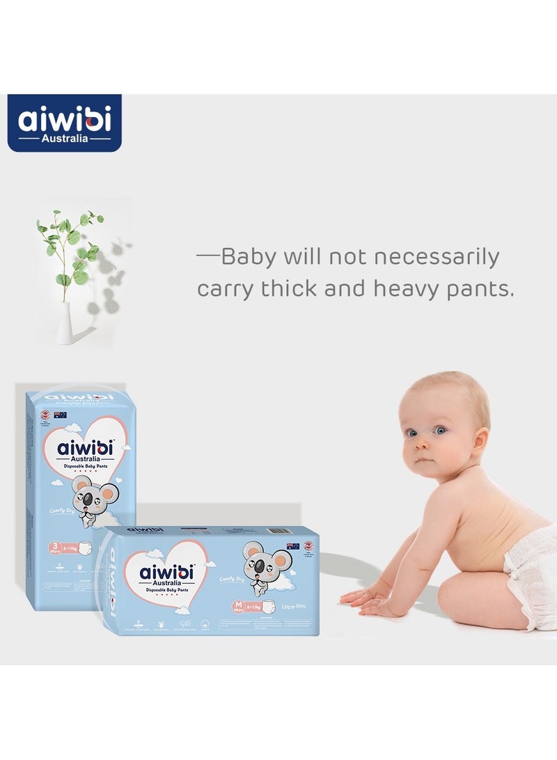 Aiwibi Comfy Dry Baby Pants Size 3-M (6-11kg) 48's - Pack Of 3 - Image 4
