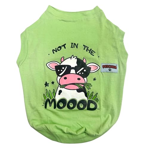 FETCHER Neon Peach and Mint Green Premium Dog T-Shirts for Dogs and Cats (Set of 2) (14" Small) - Image 4