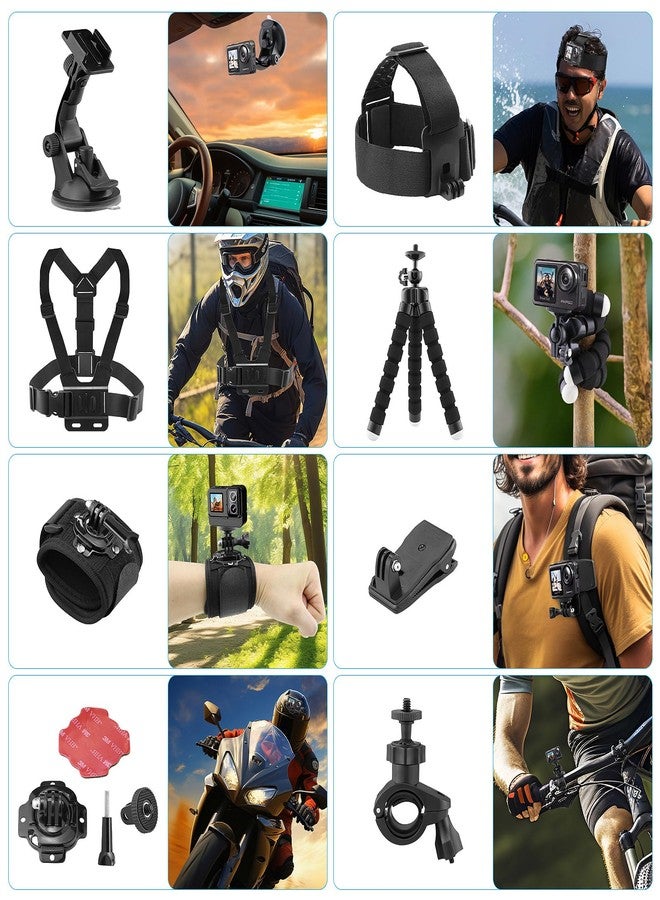 GeeKam Action Camera Accessories Kit - Compatible for GoPro, AKASO, Campark, Crosstour, APEMAN, COOAU, Apexcam, SJCAM, SJ4000 and Waterproof Underwater Sports Camera - Image 3