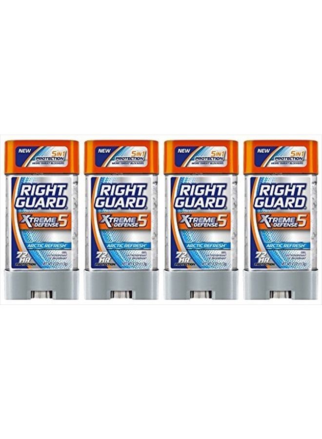 Total Defense 5 Power Gel, Antiperspirant and Deodorant, Artic Refresh 4 Ounce 4 PK