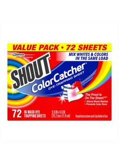 Shout Shout Color Catcher Sheets for Laundry, Allow mixed washes, Prevent color runs, and Maintain original color of clothing, 72 Count - Pack of 2 (144 Total Sheets)  - Image 2