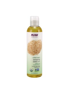 now NOW Foods Solutions Organic Sesame Seed Oil 100 Pure Moisturizing Oil for Skin and Hair with Vitamins Minerals and Phytonutrients 8Ounce 