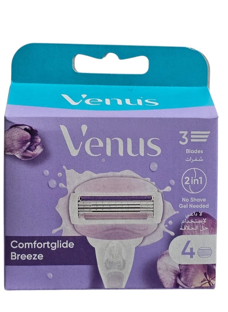 Venus Comfort Glide Breeze Razors For Women 2 in 1 of 4items