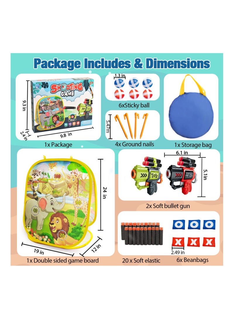 SYOSI 4 in 1 Animal Bean Bag Toss Game for Kids  Summer Outdoor Toys for Toddlers Ages 3 4 5 6 Year Old Party Sports & Outdoor Play Toys Games Activities for Toddlers 1-3 Backyard Yard Outside - Image 5