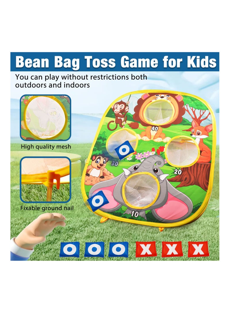 SYOSI 4 in 1 Animal Bean Bag Toss Game for Kids  Summer Outdoor Toys for Toddlers Ages 3 4 5 6 Year Old Party Sports & Outdoor Play Toys Games Activities for Toddlers 1-3 Backyard Yard Outside - Image 3
