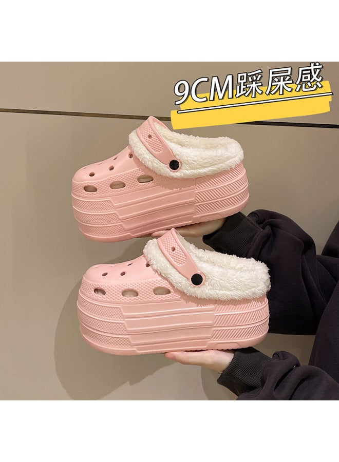 9cm Wedding Clogs, A Must-have For Wedding Dresses, Thick-soled Height-increasing Slippers For Short People, Suitable For Outdoor Wear And Wedding Photos