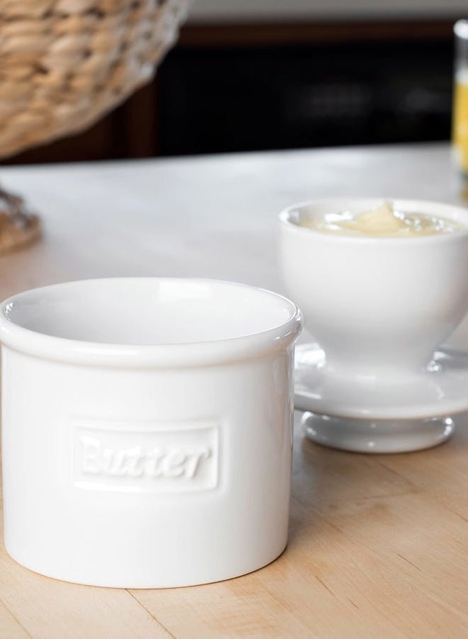 Butter Bell The Original Crock by L. Tremain, Cafe Retro Collection - White - Image 4