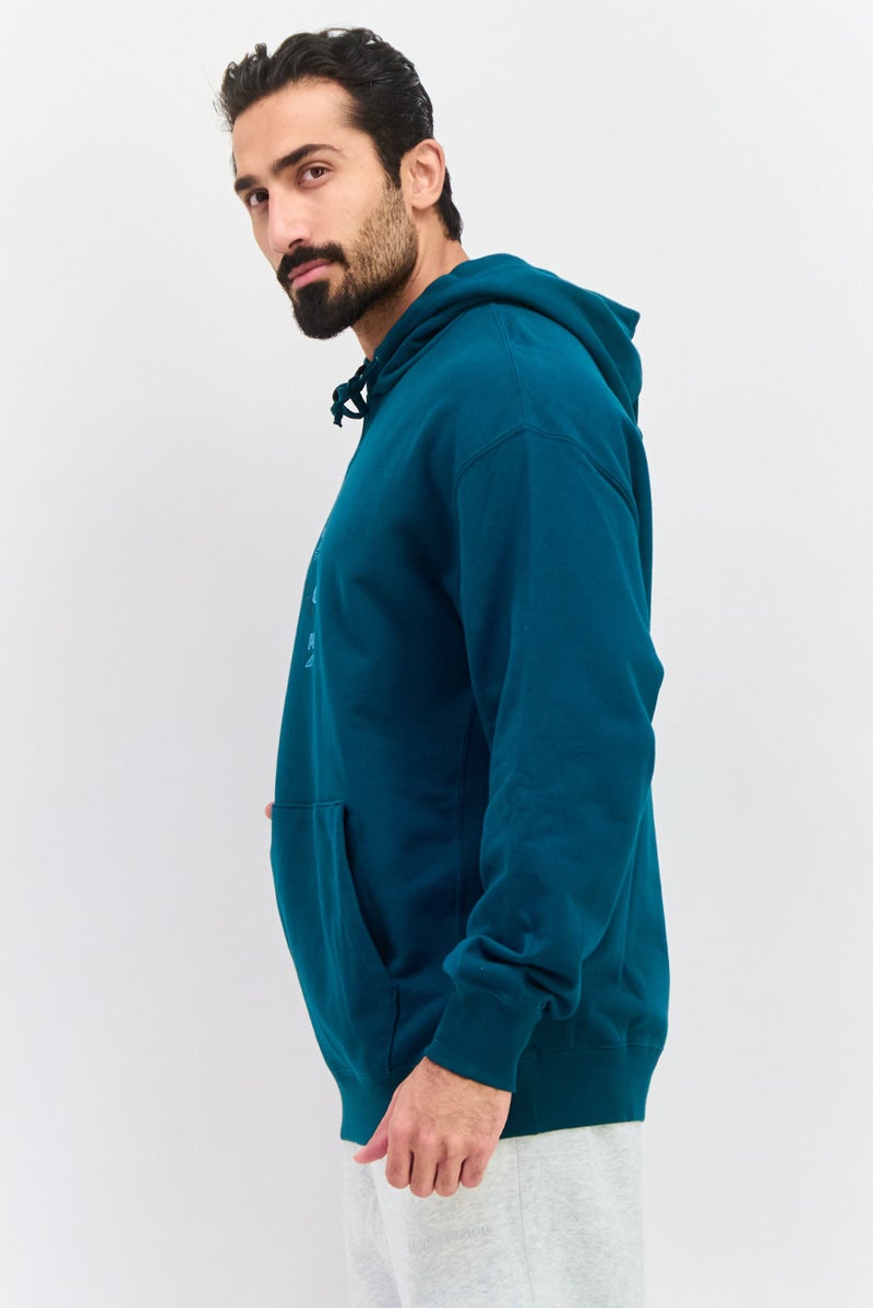 PUMA Men Relaxed Fit Long Sleeve Outdoor Hoodie, Teal - Image 4