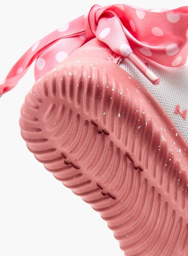 Disney Minnie Mouse Print Sneakers with Hook and Loop Closure