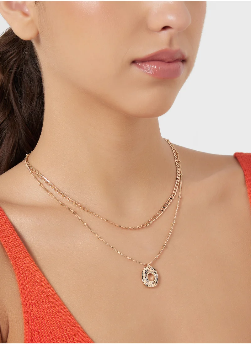 ايلا 2 Pack Mix Pendant Necklace Set