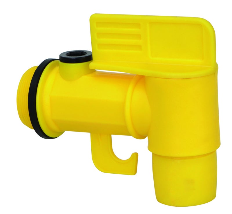GROZ 2 inch Drum Faucet/Tap with Fluid Level Checker| | Polyethylene Drum Tap 2" |Built in Hanger| for 2” Threaded Openings on Drums | FAU/0-2 - Image 1