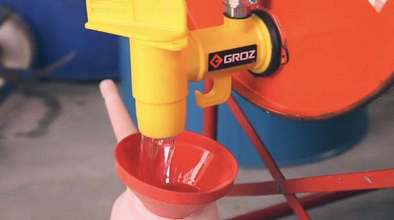 GROZ 2 inch Drum Faucet/Tap with Fluid Level Checker| | Polyethylene Drum Tap 2" |Built in Hanger| for 2” Threaded Openings on Drums | FAU/0-2 - Image 4