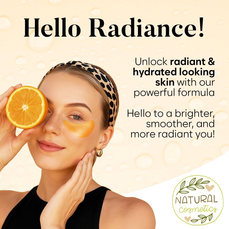 BLOOMORA Vitamin C & Caffeine Under Eye Patches (30 Pairs), Under Eye Mask for Puffy Eyes, Appearance of Dark Circles, Smoothing & Hydration, Self Care & Skincare Gifts for Women, Patch Yeux - Image 3